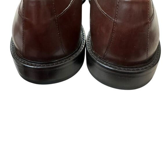 New Johnston & Murphy Housden Men\'s Mahogany Leather Slip-on Tassel Loafers 9.5 main image 4